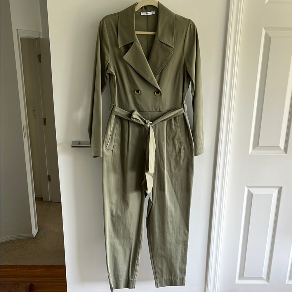 Mango Olive Green Women's Jumpsuit